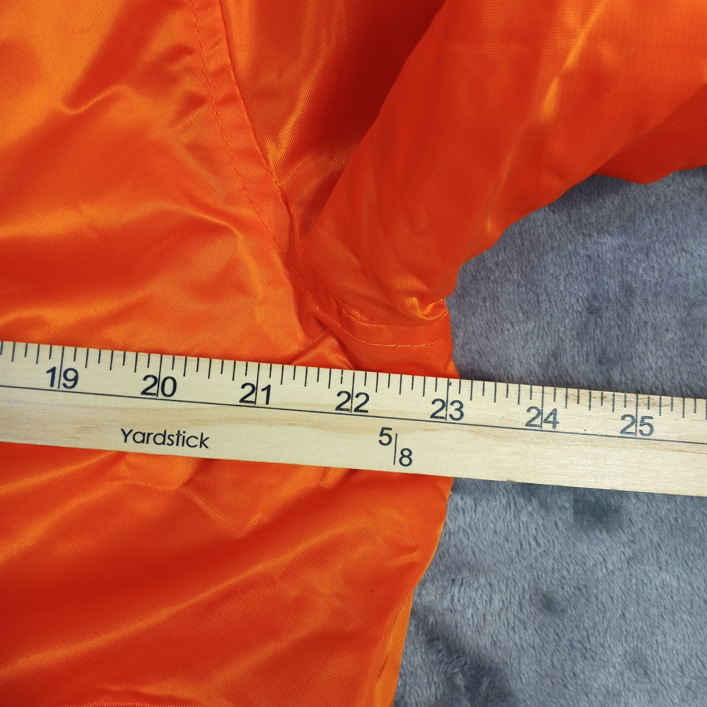 New York Unisex Orange Bomber Jacket Size Large - Picture 12 of 14